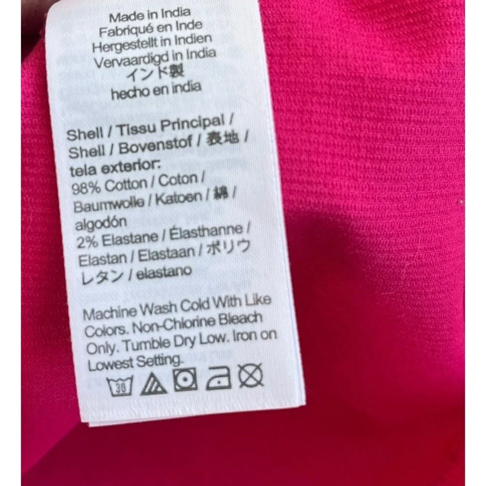 J CREW Crewcuts Skirt Girls Corduroy Button Front Size 7 Bright Pink