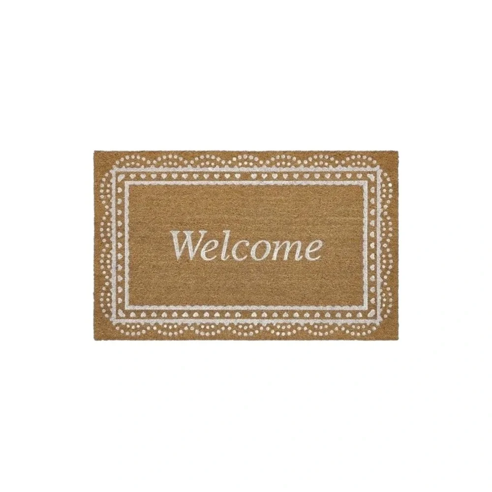 My Texas‎ House Multi Welcome Heart Lace Outdoor Coir Doormat, 18x30