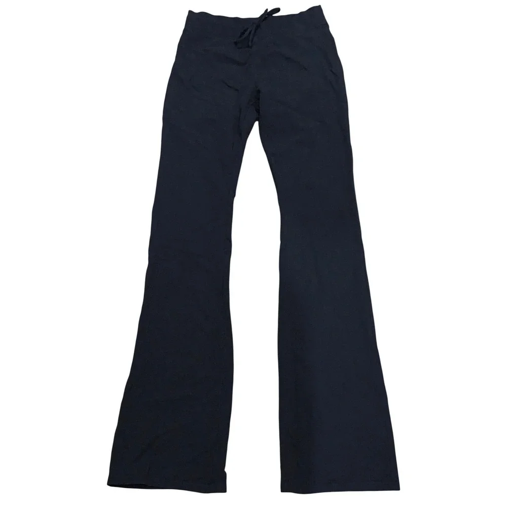 Alo Yoga Sway Bootcut Sweat Flared Leggings Black High Airbrush Pants Small