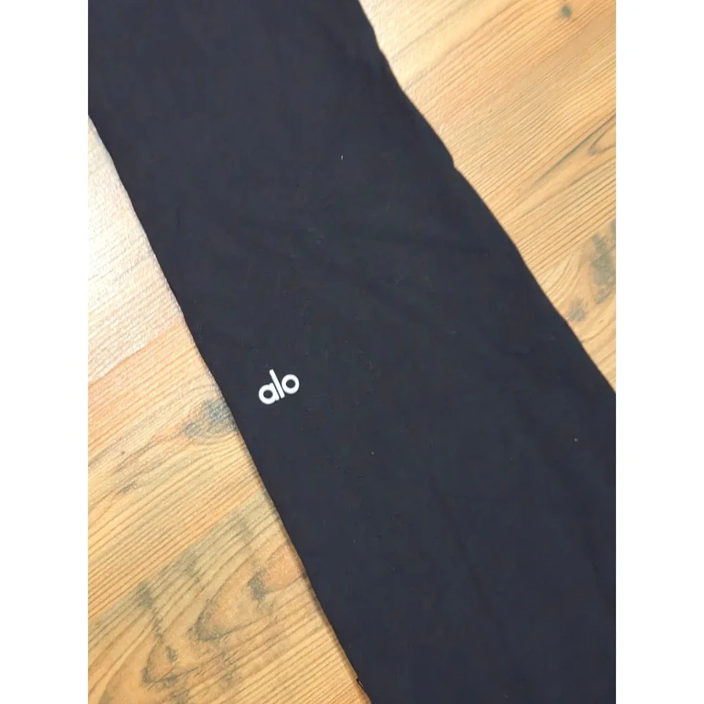 Alo Yoga Sway Bootcut Sweat Flared Leggings Black High Airbrush Pants Small
