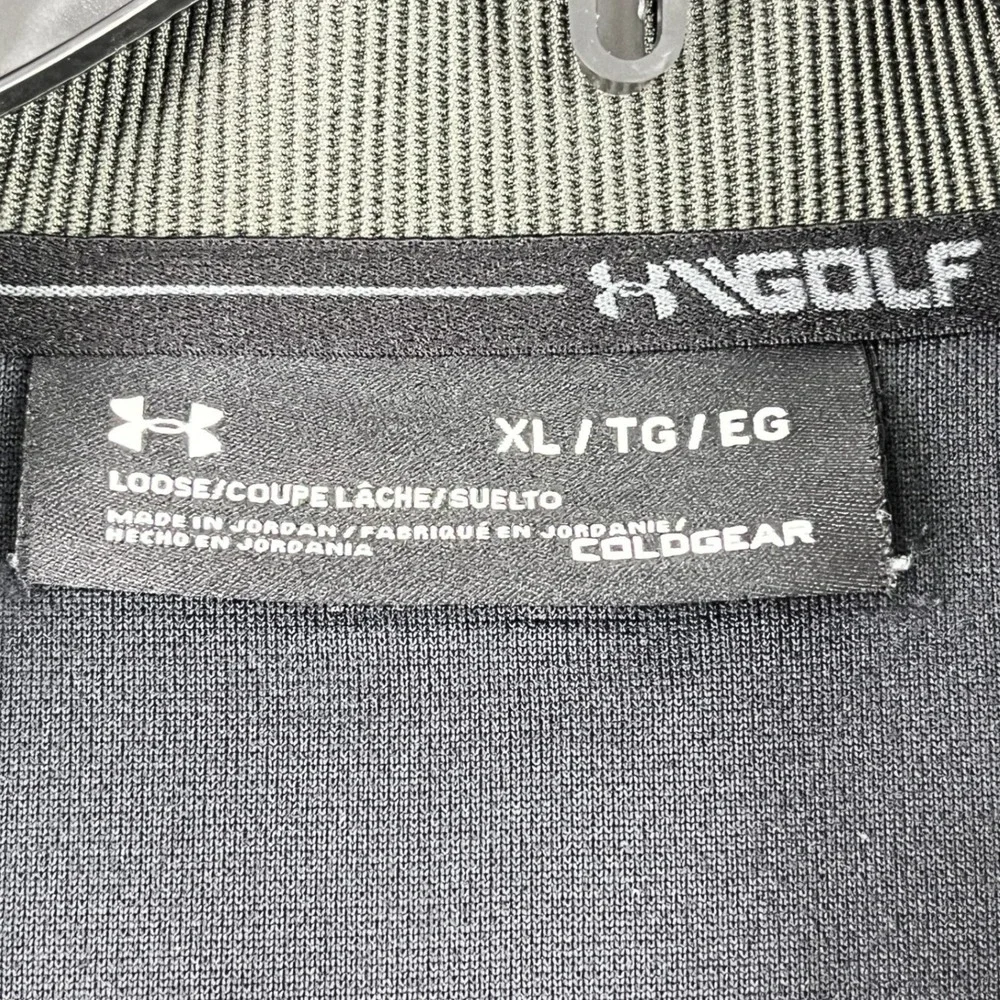 Under Armour Golf ColdGear Sweaterfleece Snap Mock Pullover Olive Green XL Mens‎