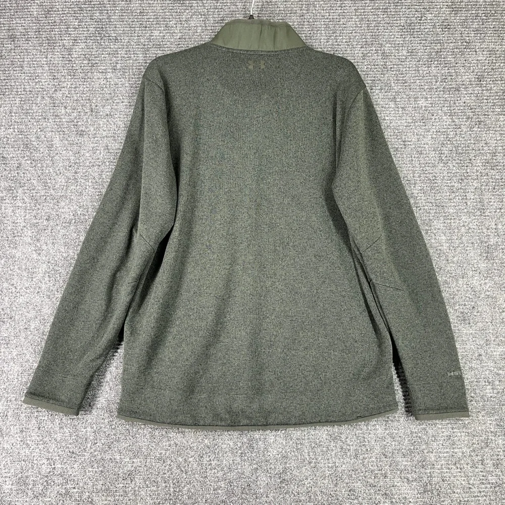 Under Armour Golf ColdGear Sweaterfleece Snap Mock Pullover Olive Green XL Mens‎