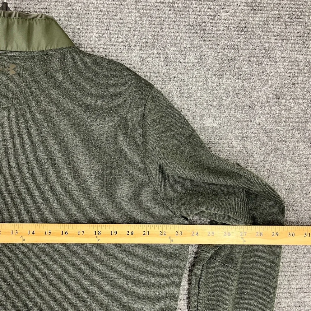 Under Armour Golf ColdGear Sweaterfleece Snap Mock Pullover Olive Green XL Mens‎