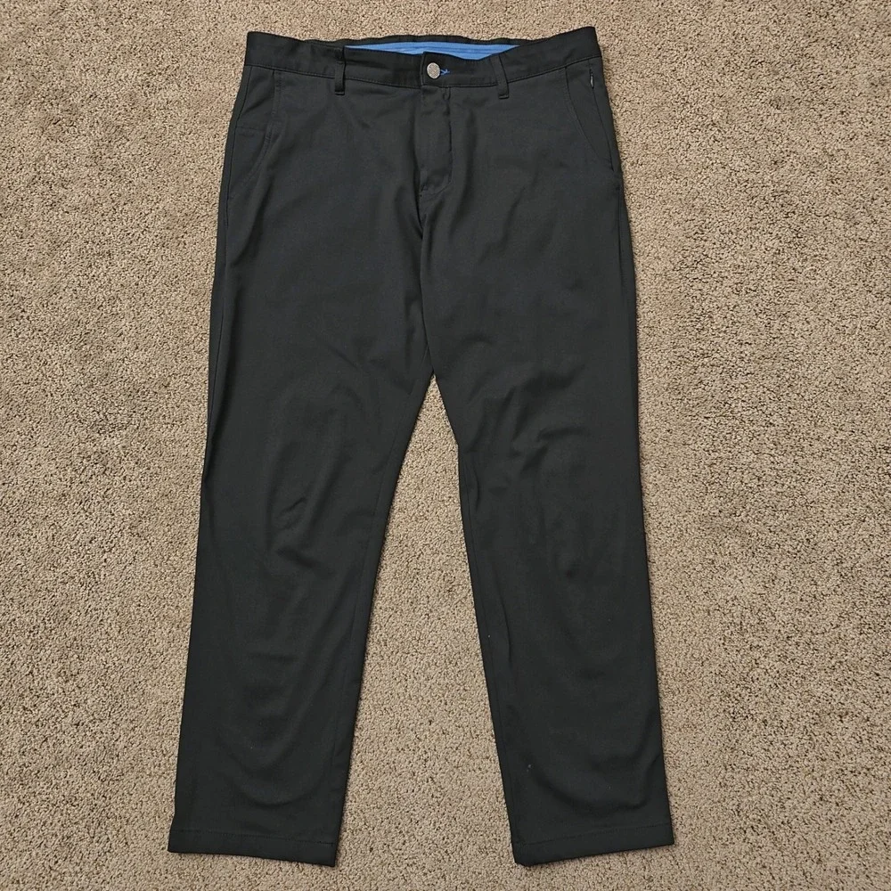 TWILLORY Mens Black Tailored‎ Fit Golf Dress Pants Performance Size 34x30 Tag