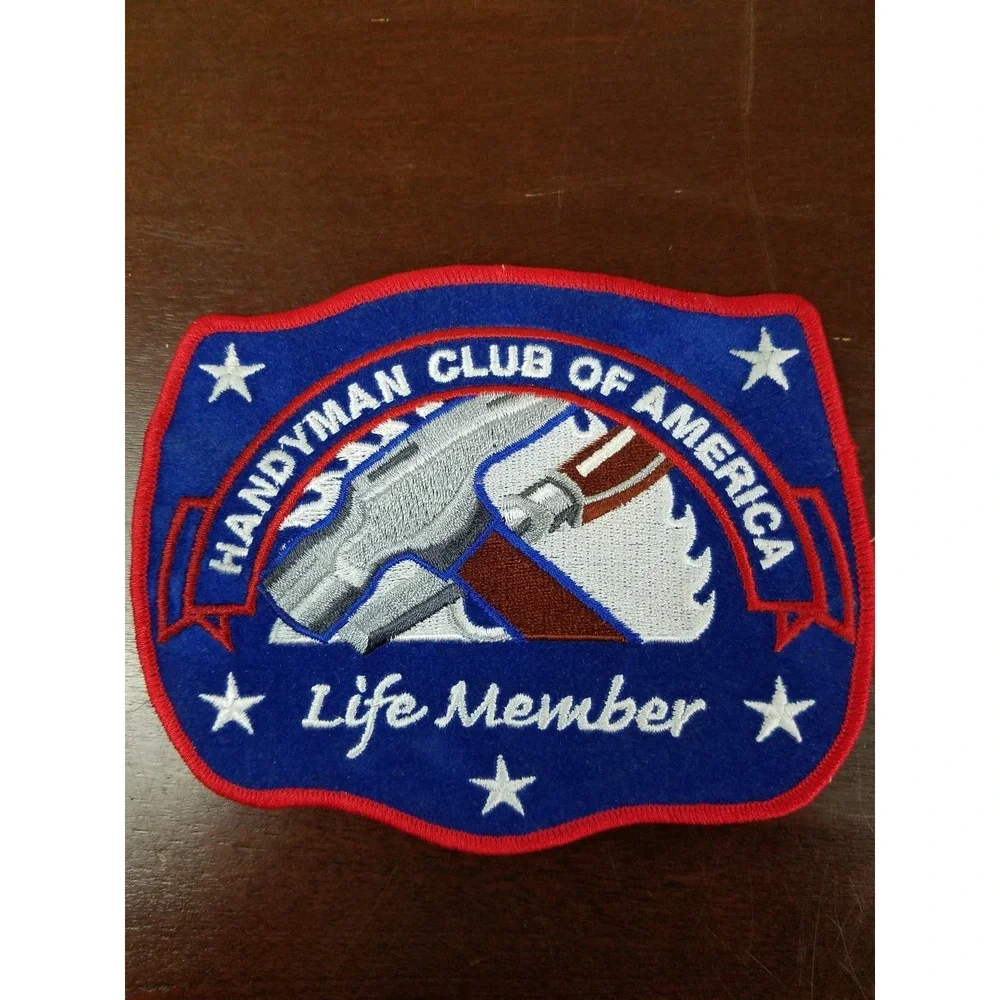 Handyman Club Of America Life Member Fabric Patch Embroider‎ Vintage Set Of 4