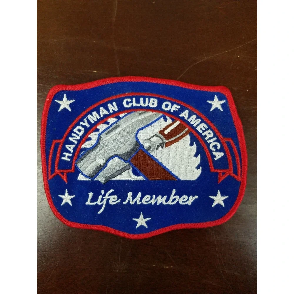 Handyman Club Of America Life Member Fabric Patch Embroider‎ Vintage Set Of 4