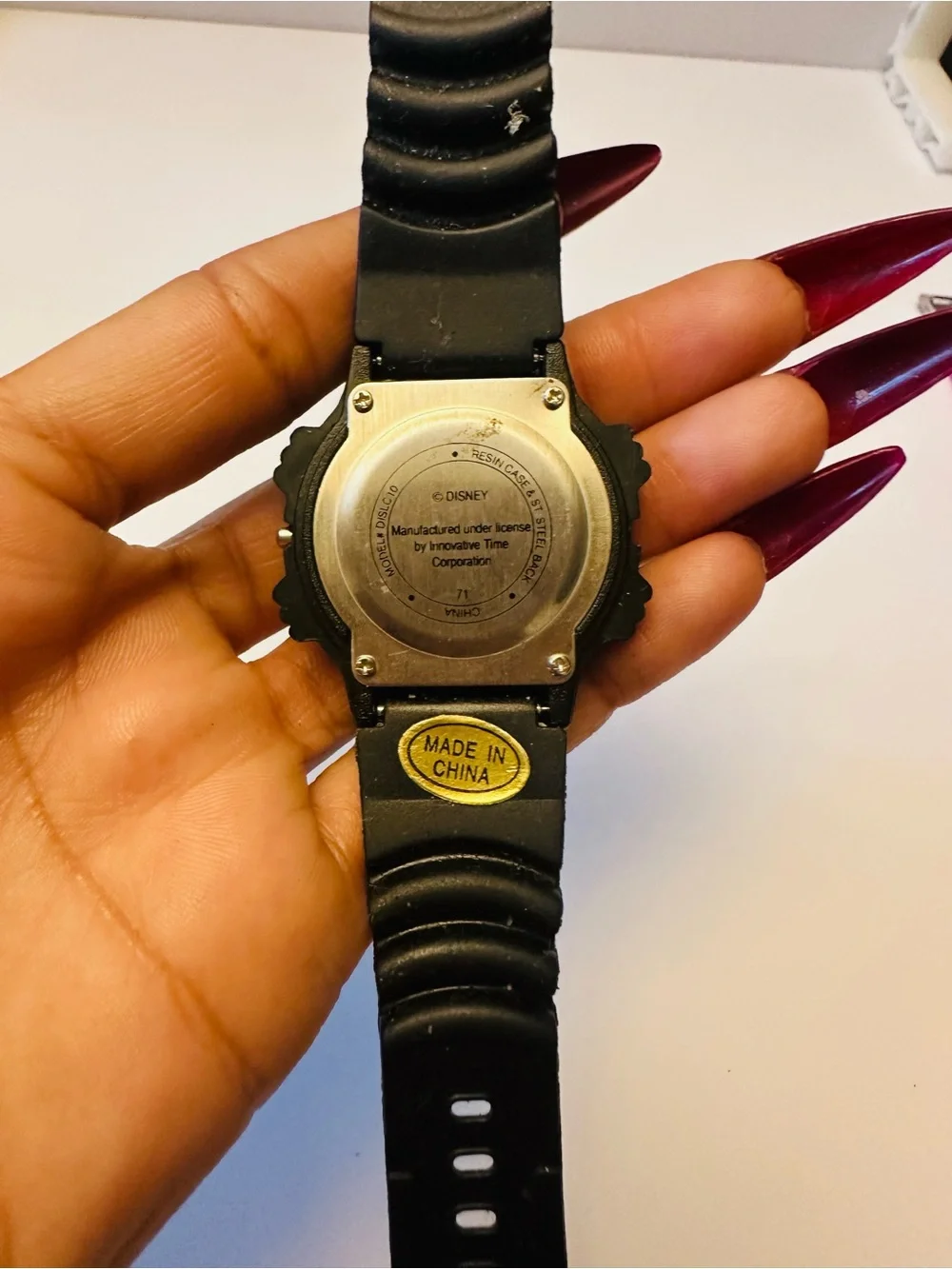 Disney Pink Minnie Mouse Analog Watch with Silver Case