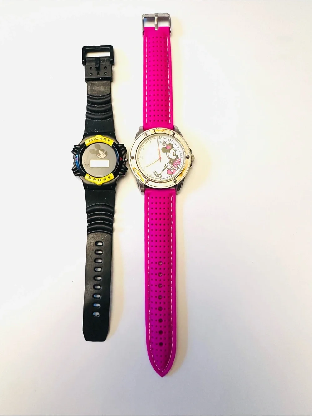Disney Pink Minnie Mouse Analog Watch with Silver Case