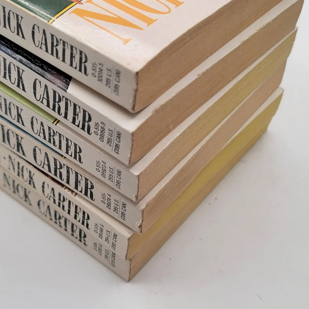 Nick Carter Killmaster Paperback Lot 6 Books #242-249 Spy Thriller Vintage Good