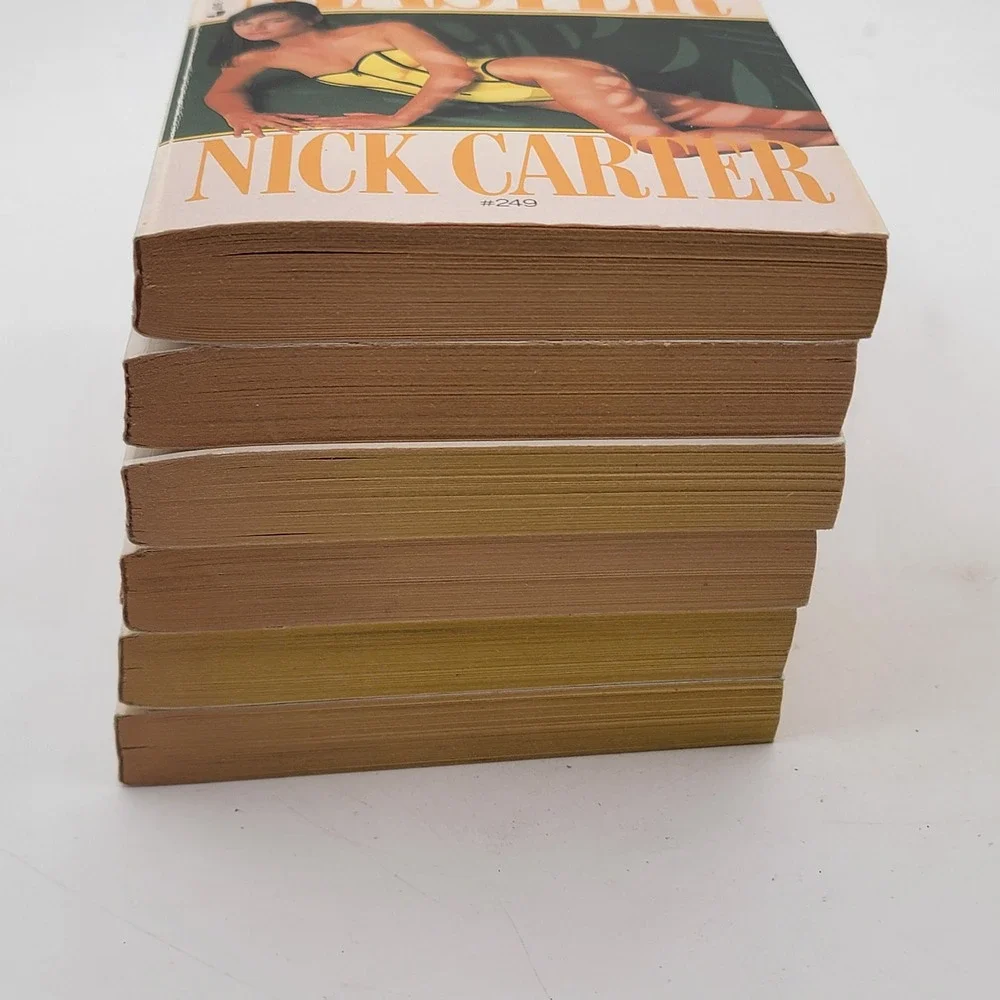 Nick Carter Killmaster Paperback Lot 6 Books #242-249 Spy Thriller Vintage Good