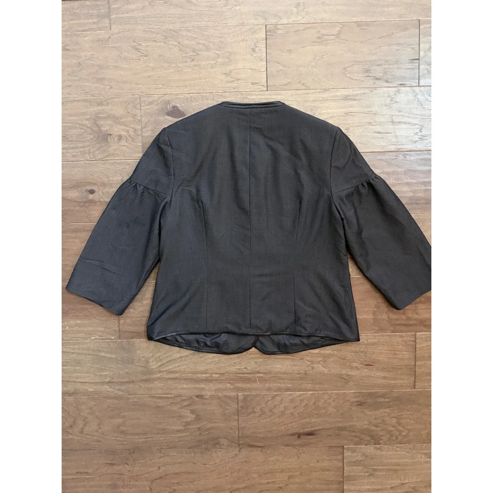 Harve Benard Collection Jacket Womens Black Solid Tailored Puff Sleeve Chic