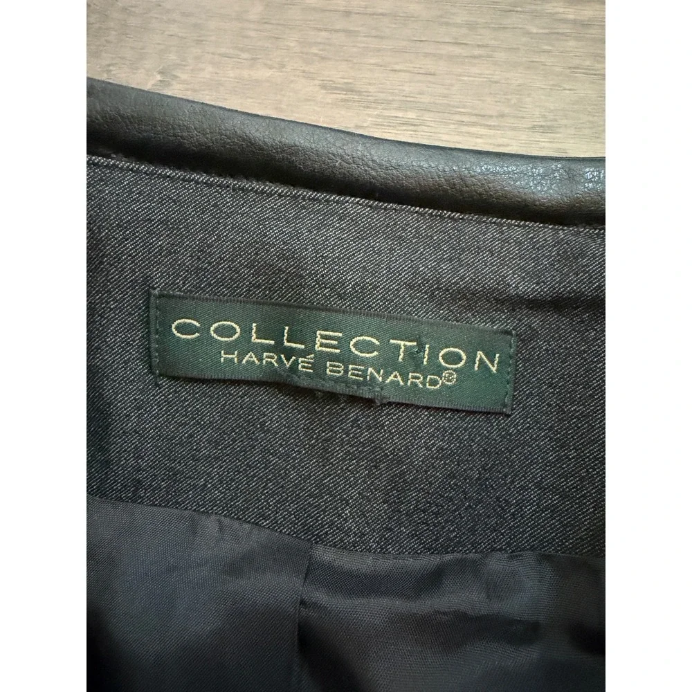Harve Benard Collection Jacket Womens Black Solid Tailored Puff Sleeve Chic