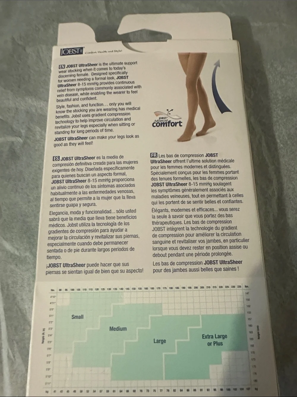 JOBST UltraSheer Support Compression Thigh High -Black