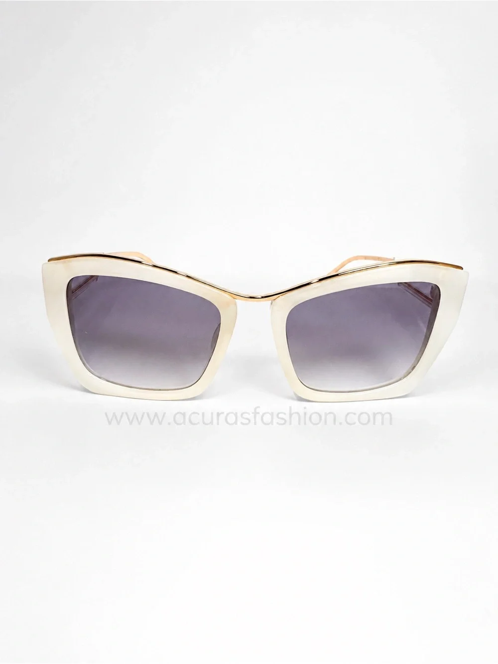 Miu Miu Gold Metal & Beige Frame Women's Sunglasses