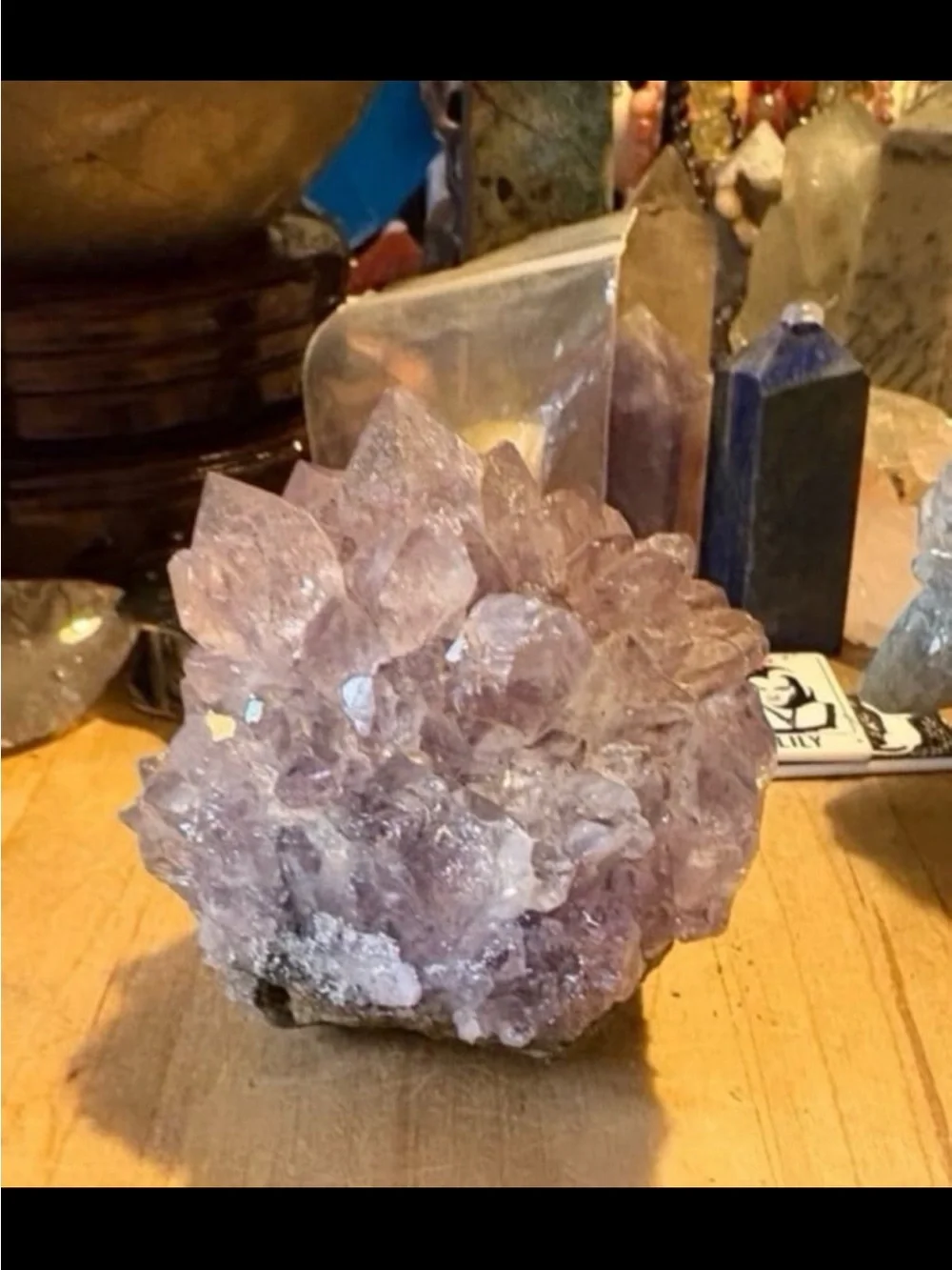 Amethyst Crystal Cluster - Lavender Decorative Geode