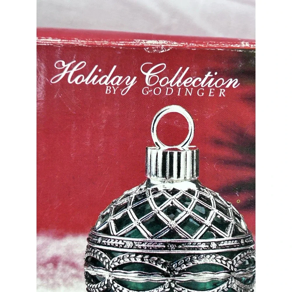 Godinger Silver Plated Filigree Holiday Ornament Salt & Pepper Shakers