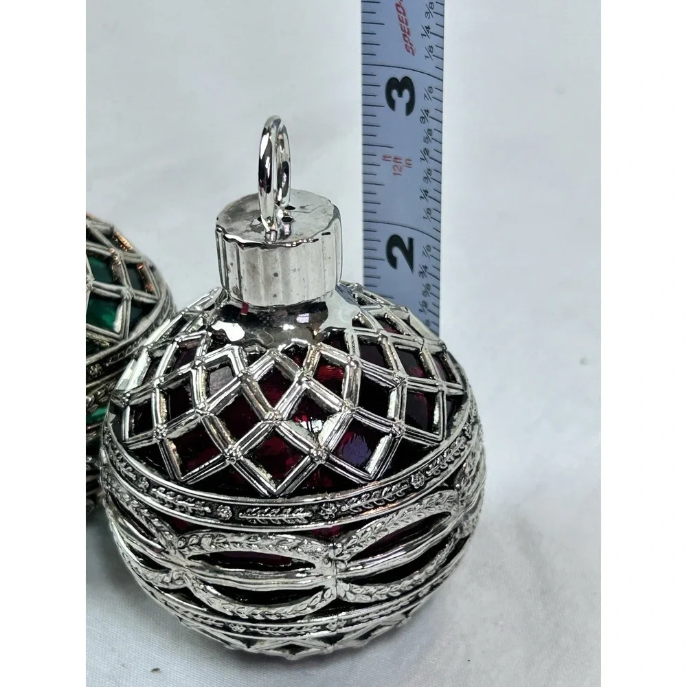 Godinger Silver Plated Filigree Holiday Ornament Salt & Pepper Shakers