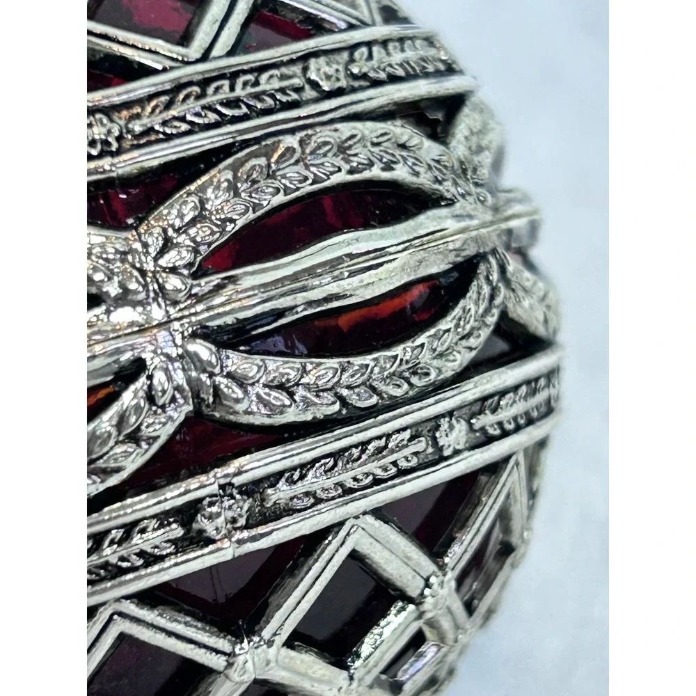 Godinger Silver Plated Filigree Holiday Ornament Salt & Pepper Shakers