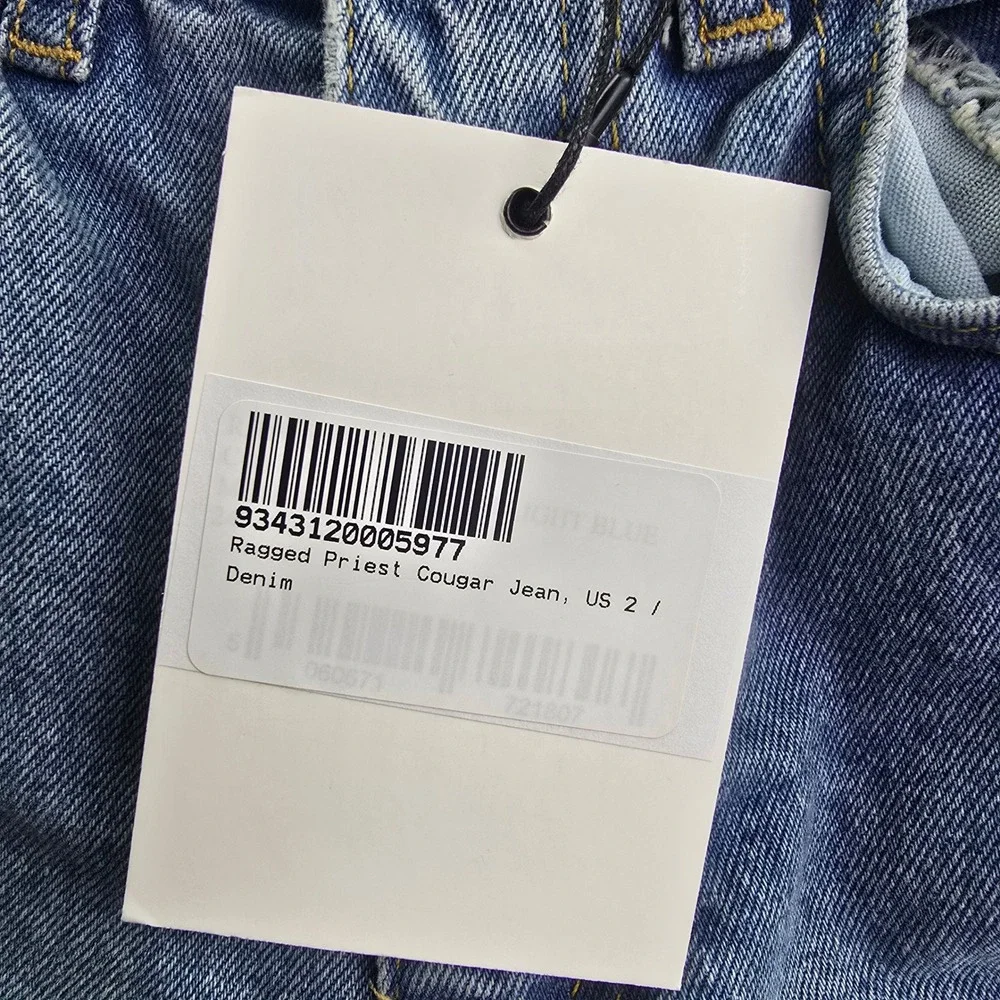 The Ragged Priest -1116 NWT Cougar Jean High Rise Straight‎ Leg Denim 2 / 24