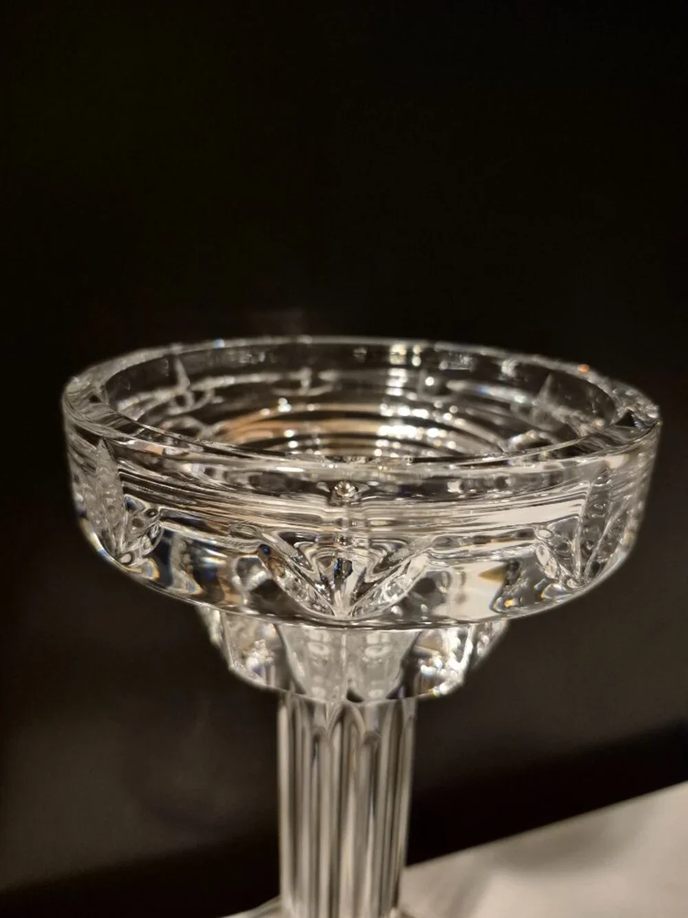 VINTAGE CRYSTAL PILLAR/TAPER CANDLE HOLDER (designs of Ireland)