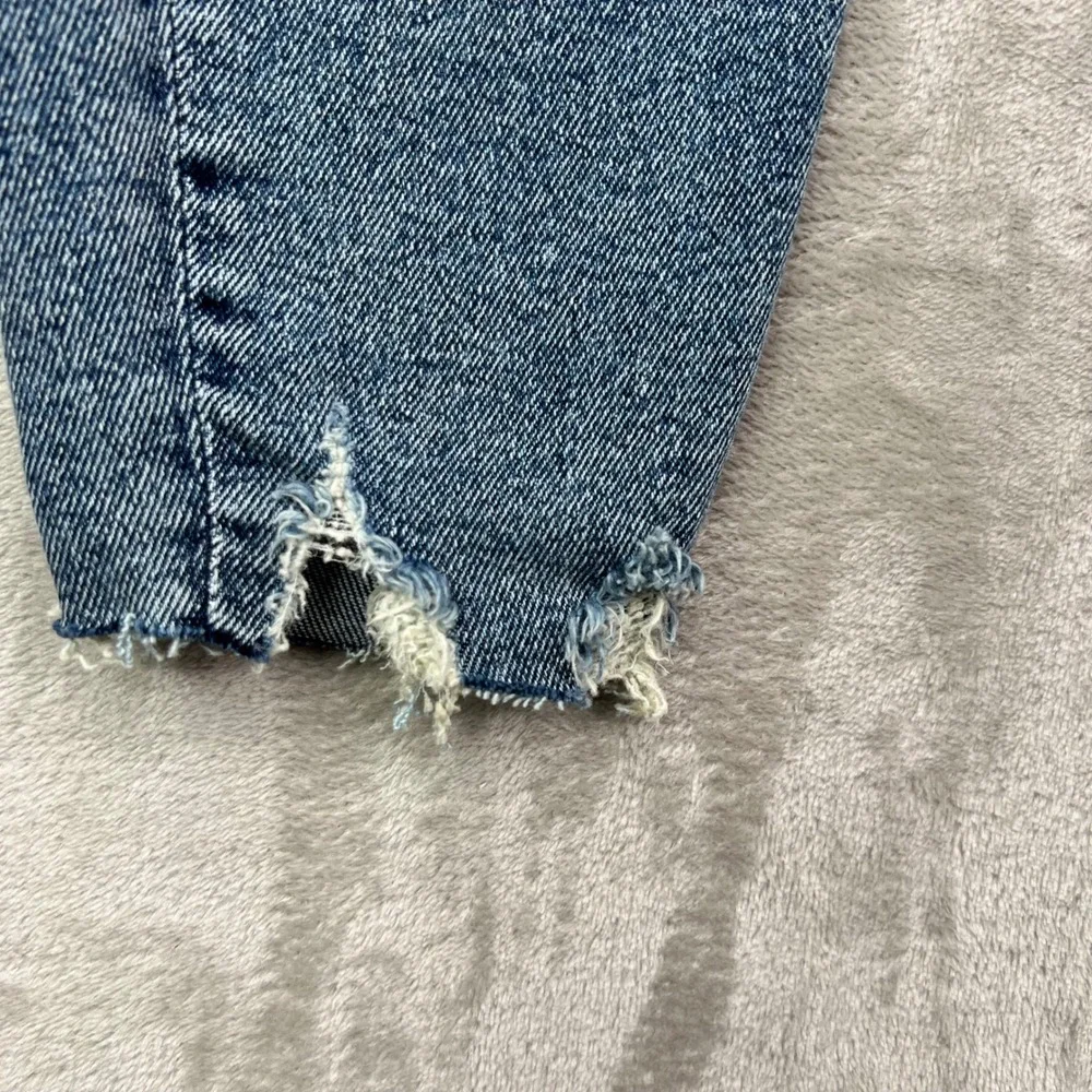 Good American‎ Good Waist Jeans Womens 28 Blue Cropped Stretch Distressed Skinny
