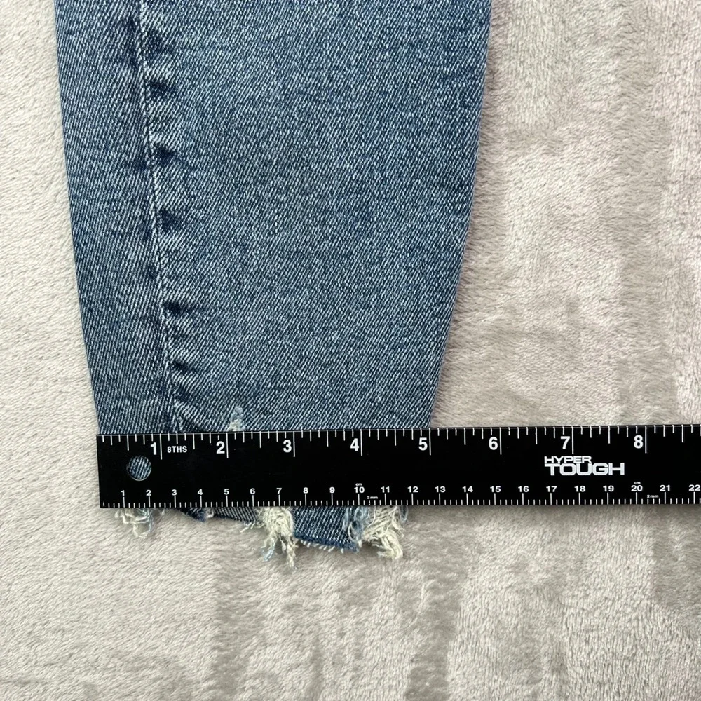 Good American‎ Good Waist Jeans Womens 28 Blue Cropped Stretch Distressed Skinny