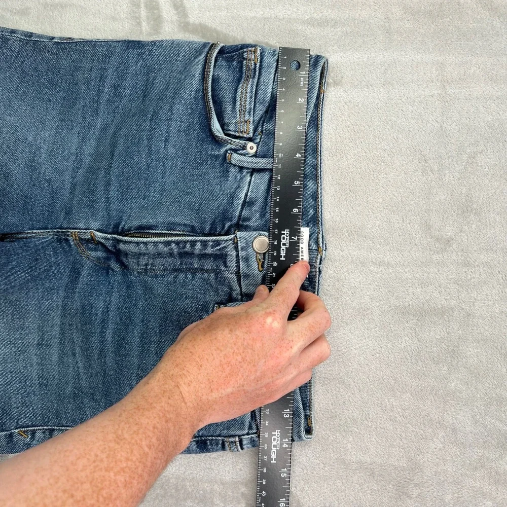 Good American‎ Good Waist Jeans Womens 28 Blue Cropped Stretch Distressed Skinny