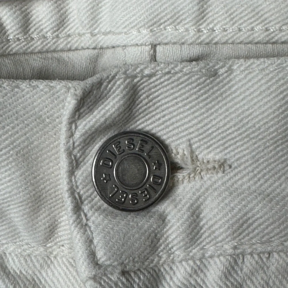 Diesel Jeans Men 32 White Modern Basic Industry RR55 Straight Leg Denim Italy