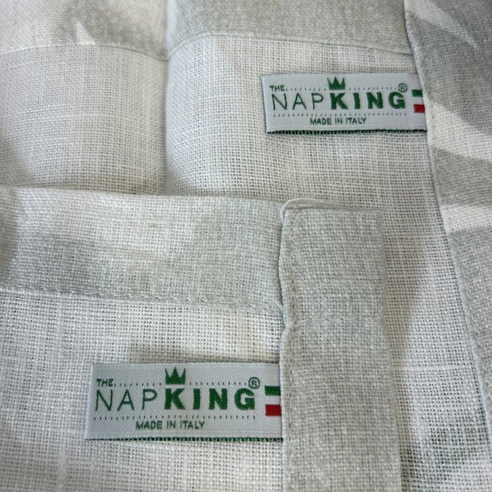NEW Nap King Made in Italy Linen 6 Napkins/placemats Bold Botanical print Luxury