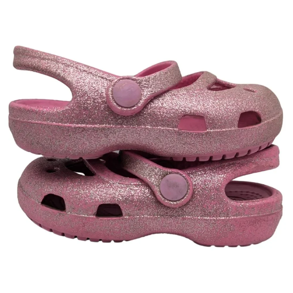 Croc Shayna Hi Glitter Mary Jane Sandals Size Toddler 4
