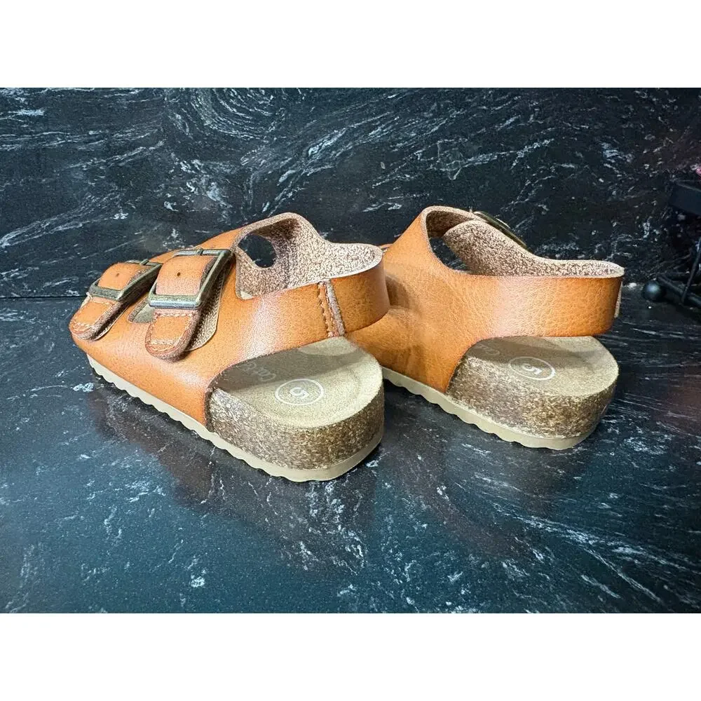 Brown Strappy Sandals - Cat & Jack - 5