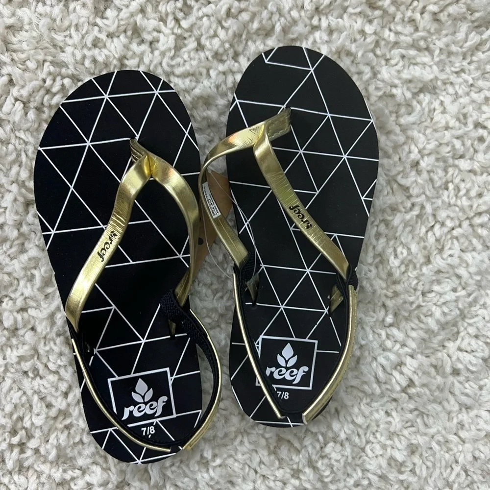 Kids 7/8 Little Reef Bliss-Full Flip Flops NWT
