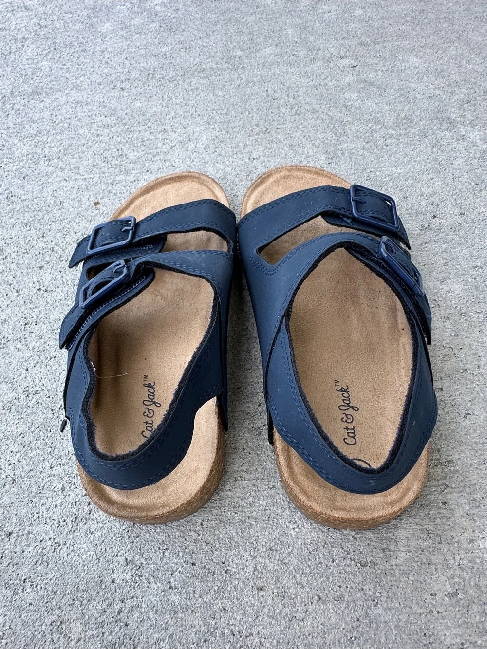 Cat & Jack Navy Boys' Double-Buckle Sandals