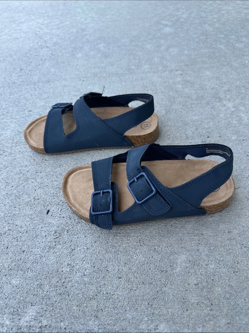 Cat & Jack Navy Boys' Double-Buckle Sandals