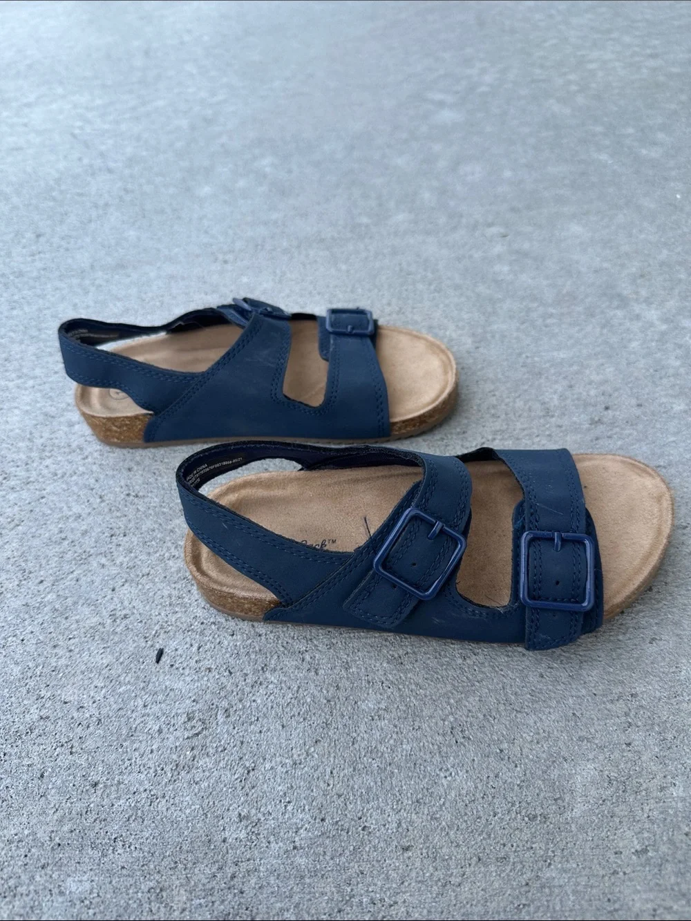 Cat & Jack Navy Boys' Double-Buckle Sandals