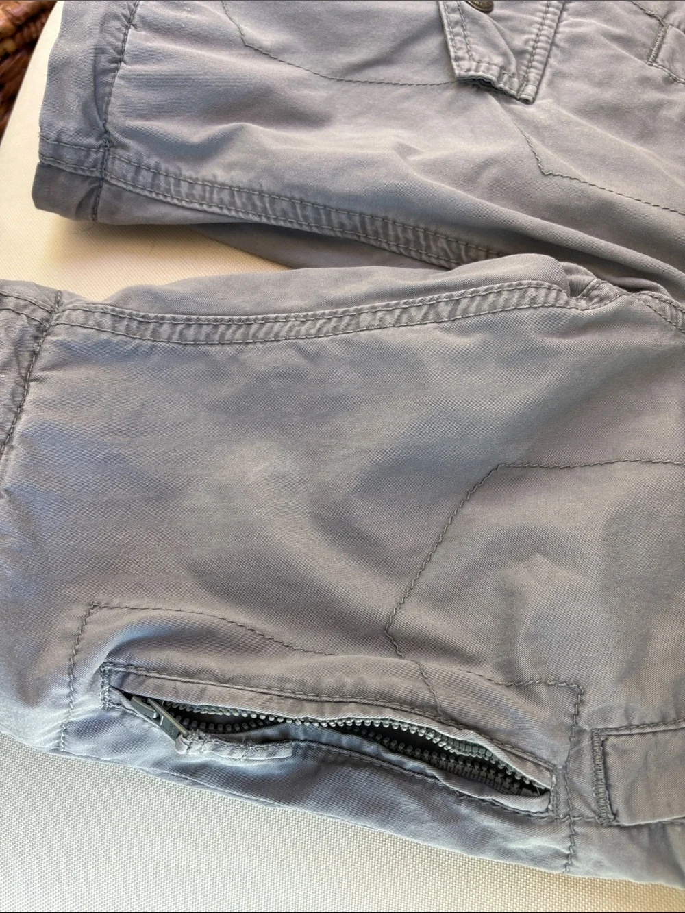 Old Navy Boys Straight Convertible Hiking Cargo Pants Size 8 Chrome Grey