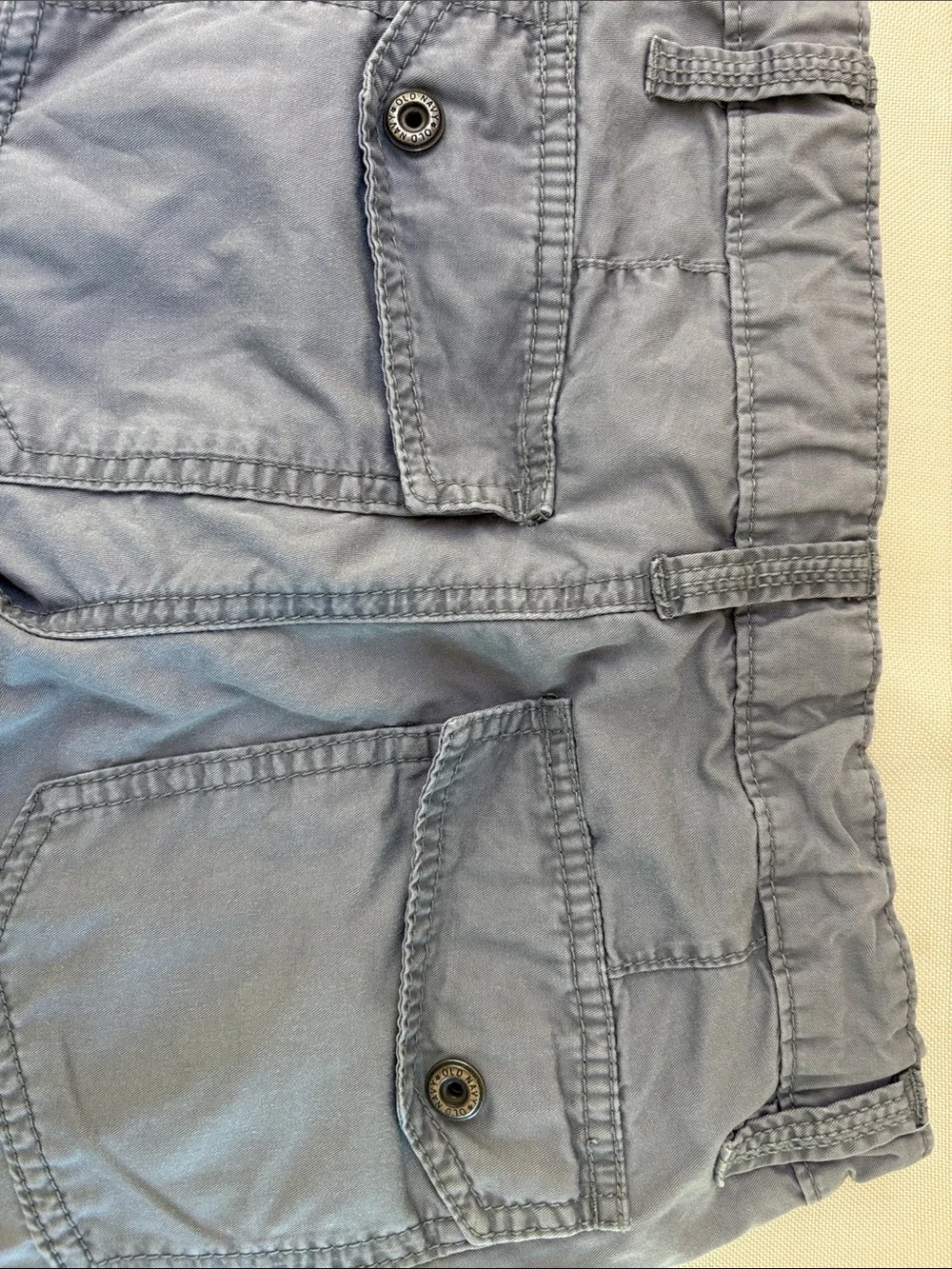 Old Navy Boys Straight Convertible Hiking Cargo Pants Size 8 Chrome Grey