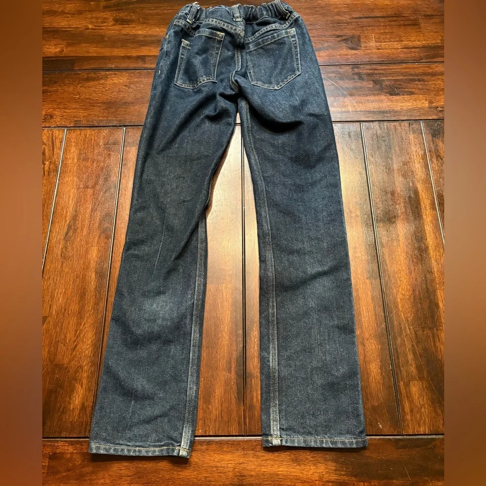 Boys Old Navy Dark Blue Jeans Slim Fit Adjustable Waist Size 14