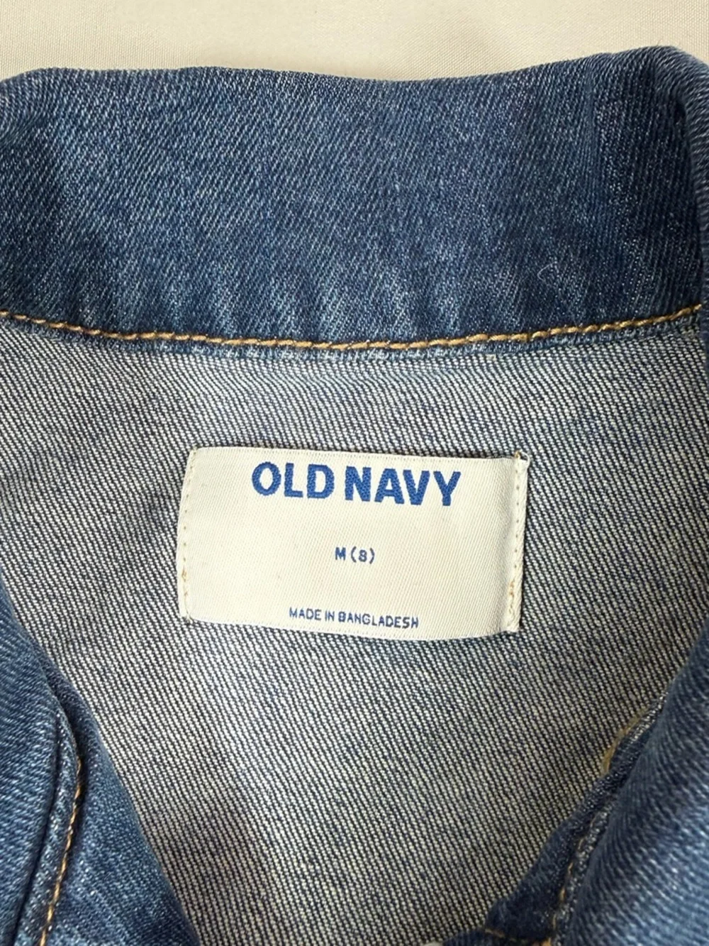 OLD NAVY Girls Denim Jean Jacket Medium 8 Classic Trucker Blue‎ Casual Retro