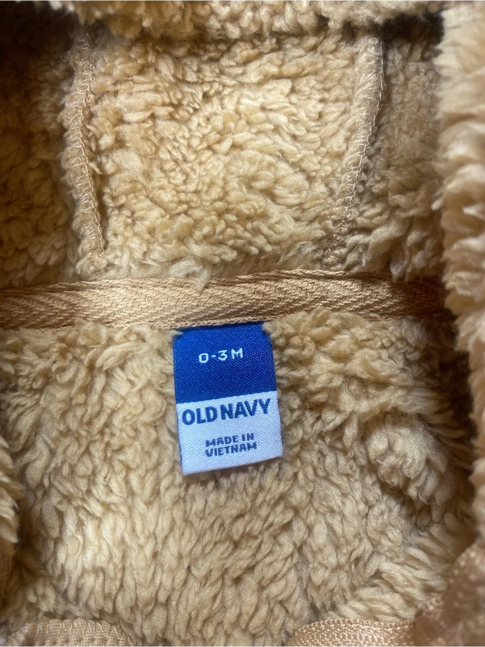 Old Navy Teddy Fleece Hoodie size 0-3M
