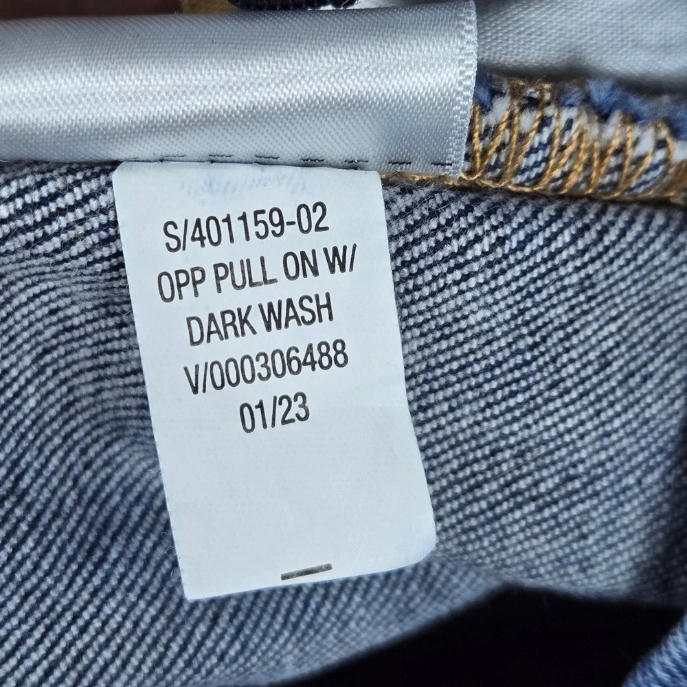 Old Navy Girls Skinny Built-In Tough Pull On Jeans Dark Wash Blue Size L 10-12