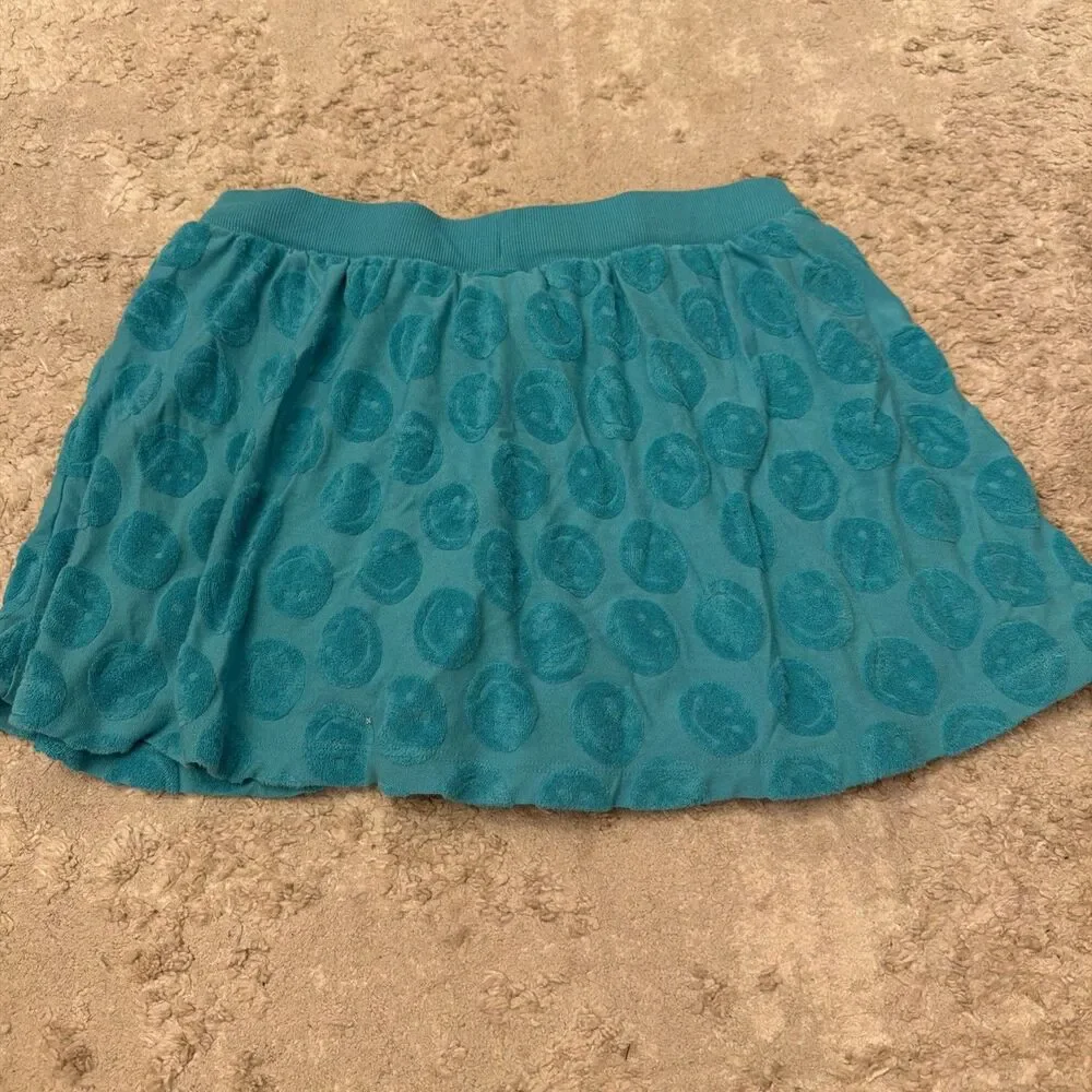 Old Navy Girls XL 14-16 Cover Up  Aqua Smiley Face Terrycloth  Skort c19