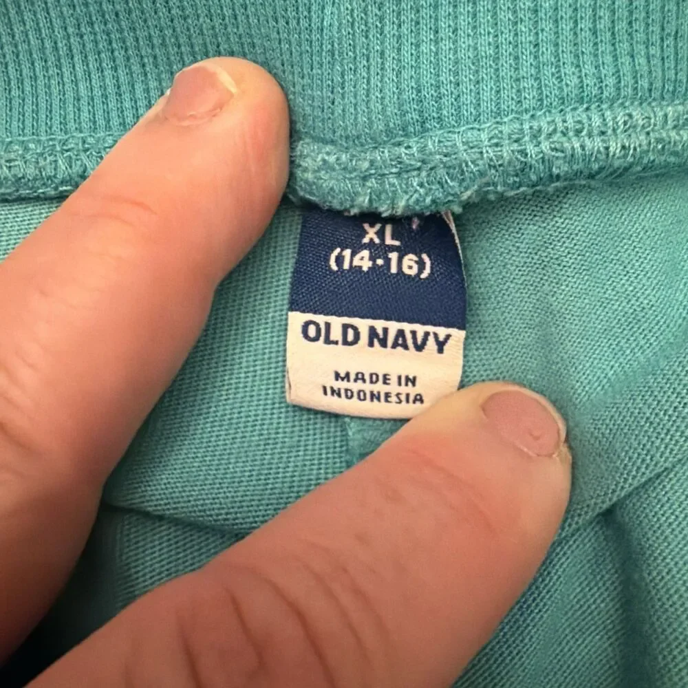 Old Navy Girls XL 14-16 Cover Up  Aqua Smiley Face Terrycloth  Skort c19