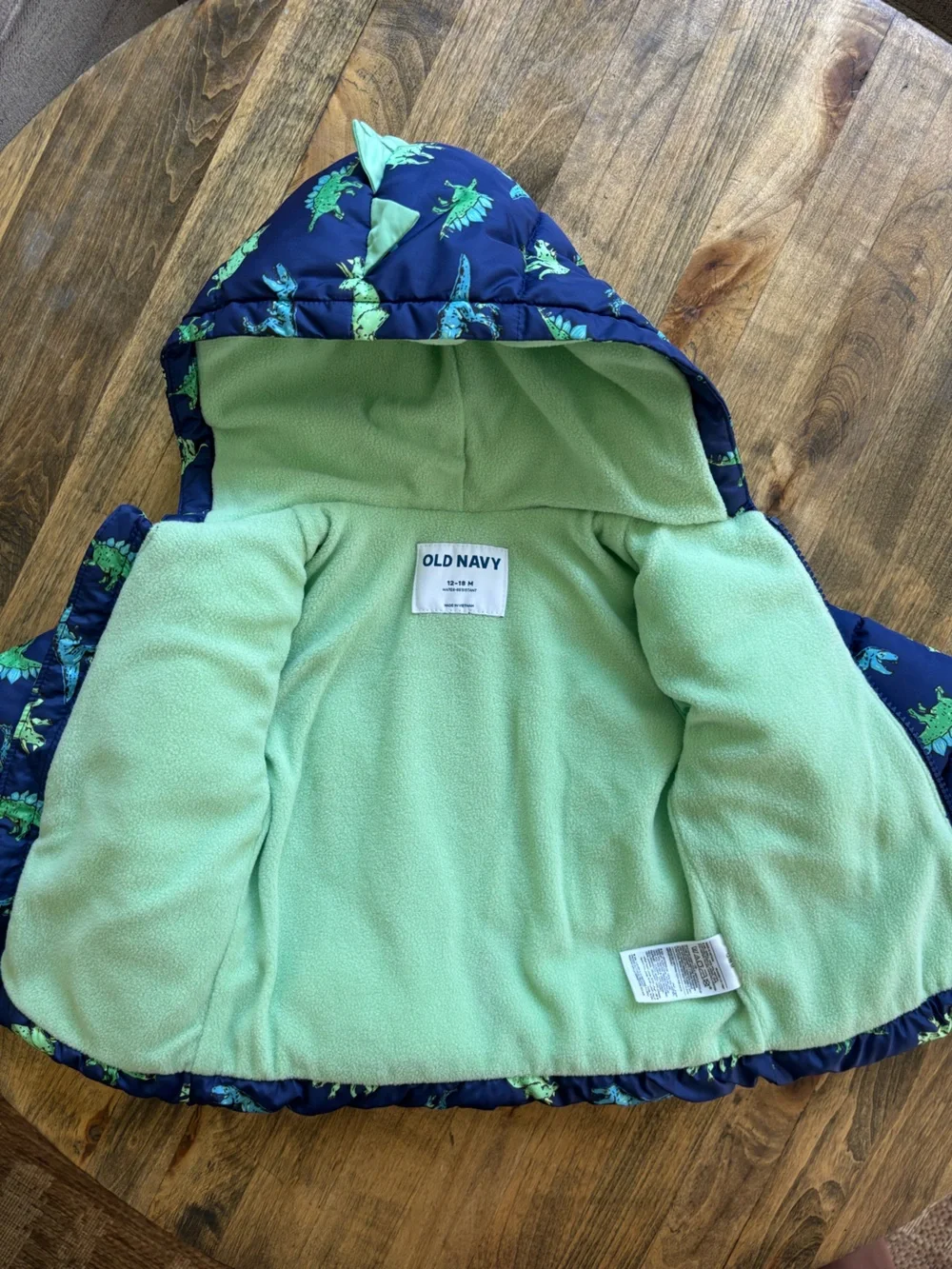 Toddler Boys Dinosaur Puffer Jacket