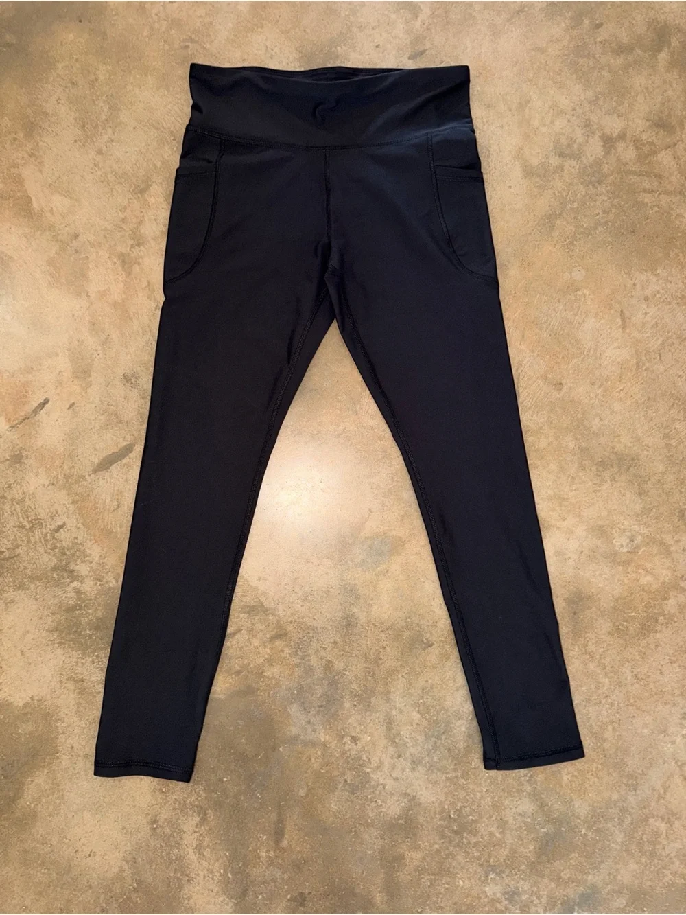 Old Navy Girls XL 14-16 Plus PowerSoft High Rise Black Leggings Pockets School