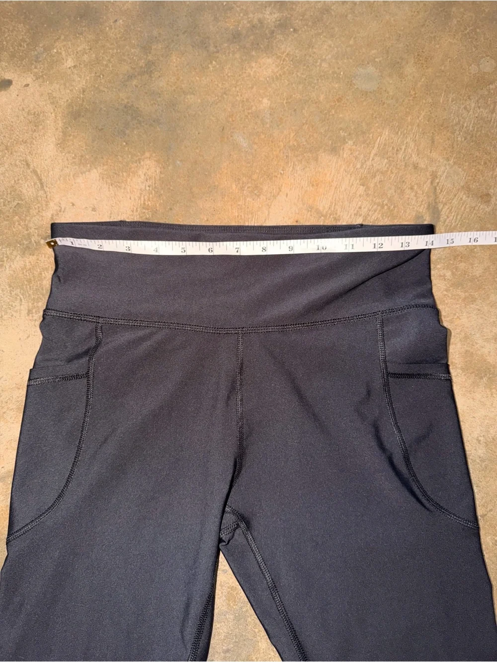 Old Navy Girls XL 14-16 Plus PowerSoft High Rise Black Leggings Pockets School