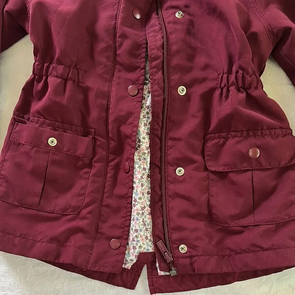Old Navy Kids Burgundy Hooded Jacket with Lining Plus Bonus Jacket