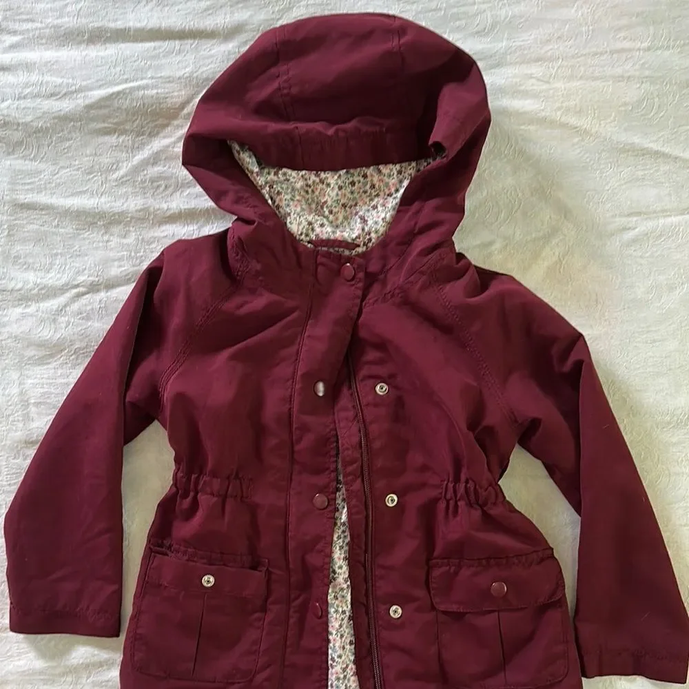 Old Navy Kids Burgundy Hooded Jacket with Lining Plus Bonus Jacket