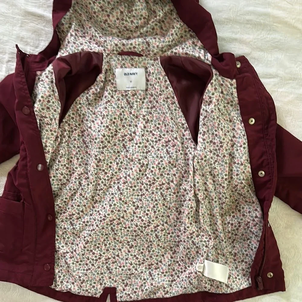 Old Navy Kids Burgundy Hooded Jacket with Lining Plus Bonus Jacket