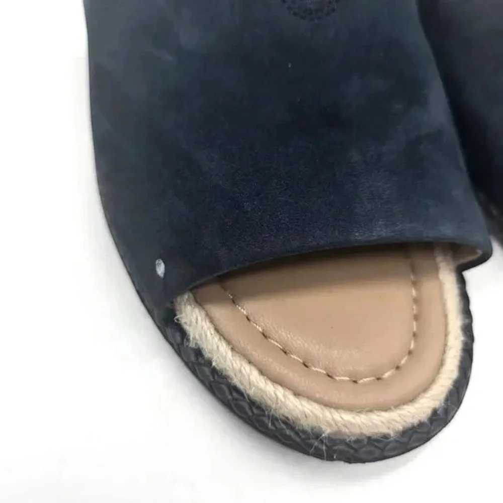 Blondo Emilia Black Leather Slide Sandals 7.5